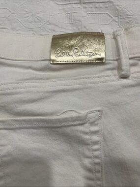 Lilly Pulitzer White Denim with Pink Label